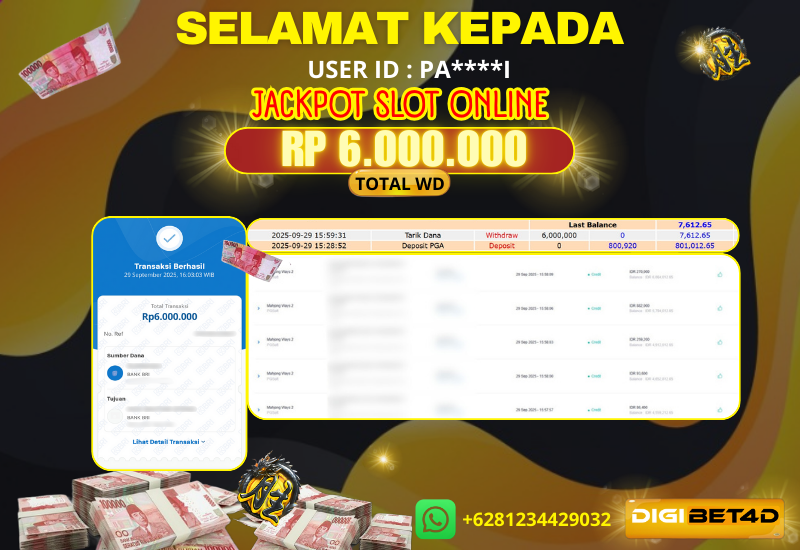 JACKPOT KEMENANGAN SLOT PG SOFT “ MAHYONG WAYS 2 ” 6JT